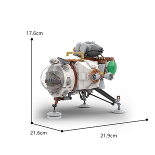 影视系列拼搭MOC积木模型星球星际拓荒探索太空船 儿童益智玩具