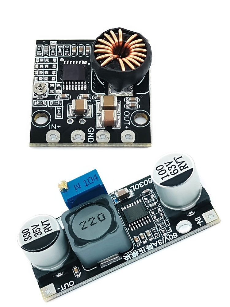 โมดูลแหล่งจ่ายไฟแบบลดแรงดันไฟฟ้ากระแสตรง DC-DC รุ่น LM2596S ปรับค่าได้ แผ่นควบคุมแรงดัน 3A แปลงจาก 12/24V เป็น 12/5/3.3V