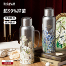 bigcar梵高纯钛保温壶家用大容量泡茶壶传家壶机械显温焖茶壶1.5L