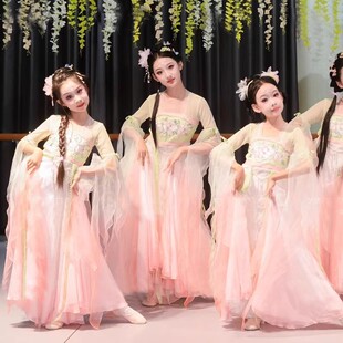 儿童古典舞蹈演出服女童春暖意浓古装灵儿同款飘逸仙气纱衣艺考服