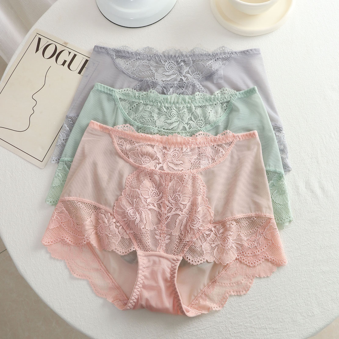 新品高腰蕾丝网纱性感内裤女士薄款提臀收腹大码纯棉裆无痕短裤,女士内衣/男士内衣/家居服,女三角裤,淘宝优惠券,粉丝福利购,淘宝优惠卷