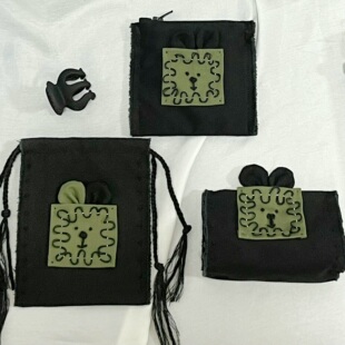 YQ原创设计手工制作迷你小布袋随身饰品收纳包小巧便携mini小包包