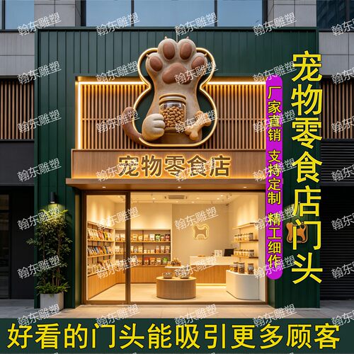 玻璃钢雕塑定制卡通动物门头装饰商业空间户外雕塑厂家直销