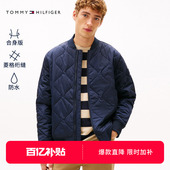 小隐格绗缝美式 Tommy秋冬男装 飞行棒球棉服夹克外套 轻薄防水