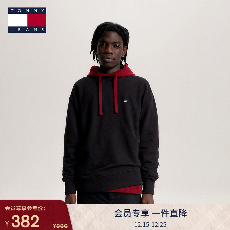 Tommy男装纯棉贴布绣宽松卫衣