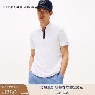 T恤POLO衫 纯棉平纹双面布半拉链撞色门襟短袖 男装 Tommy25秋冬新款