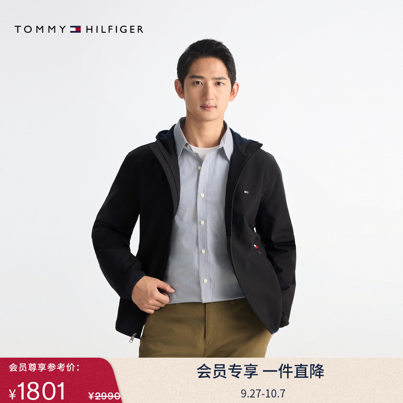 Tommy男装防水微抓绒冲锋夹克