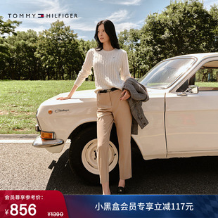 休闲裤 西裤 商务简雅职场通勤调节拼色腰带伦敦裤 Tommy秋冬女装