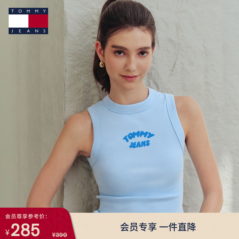 Tommy女装罗纹弹力修身背心T恤图片