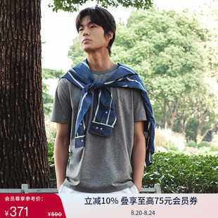 纯棉平纹宽松T恤 轻系列 Tommy25夏男纯色针织短袖 轻柔感