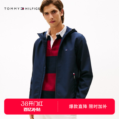 Tommy男装防水微抓绒冲锋夹克