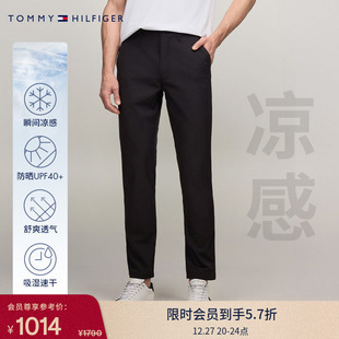防晒吸湿黑色运动直筒休闲裤 功能系列Tommy秋冬男装 凉感速干