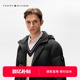 Tommy秋冬男撞色门襟大口袋加厚保暖连帽羽绒服外套 户外防水