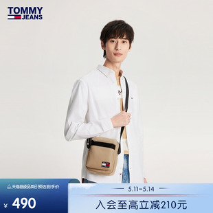 经典 Tommy 24新款 春夏男装 刺绣通勤调节提花背带斜挎包AM0AM11967