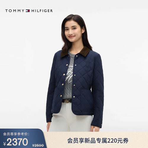Tommy巴恩风修身女装铺棉外套