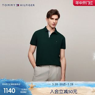 撞色门襟商务短袖 春夏男装 24新款 Tommy 34753 POLO衫 LOGO门襟