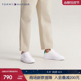 简约字母撞色拼接牛皮革小白鞋 Tommy 春夏男装 04971 24新款 板鞋