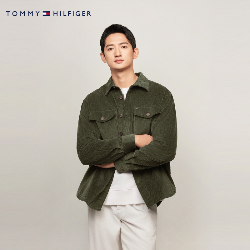 Tommy男装纯棉灯芯绒宽松衬衫