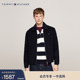 Tommy秋冬男装 羊毛混纺商务休闲纯色毛呢翻领大衣行政夹克外套