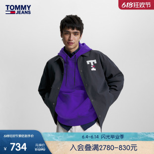 刺绣按扣翻领轻薄宽松版 Tommy 复古美式 外套DM0DM16779 男装 衬衫