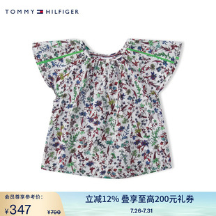 Tommy夏季 上衣07238 童装 女休闲甜美田园风碎花图案舒适圆领短袖