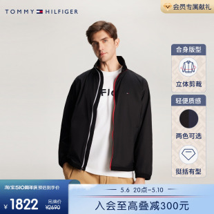 Tommy 24新款 撞色门襟 春夏男休闲通勤立领单夹克外套78JA340