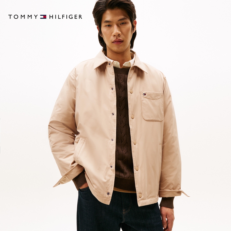 Tommy男装轻薄鹅绒翻领羽绒服