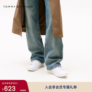 运动小白鞋 Tommy女装 复古潮流金属标签牛皮革经典 百搭休闲鞋 板鞋