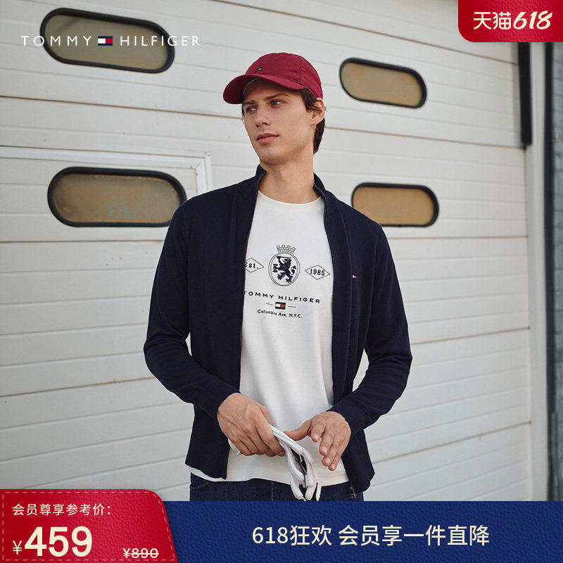 Tommy春夏男女情侣美式休闲通勤植绒徽章字母圆领打底短袖上衣T恤