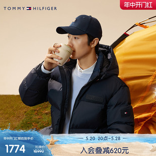 御寒鹅绒 Tommy 男装 保暖加厚合身连帽面包羽绒服夹克33414