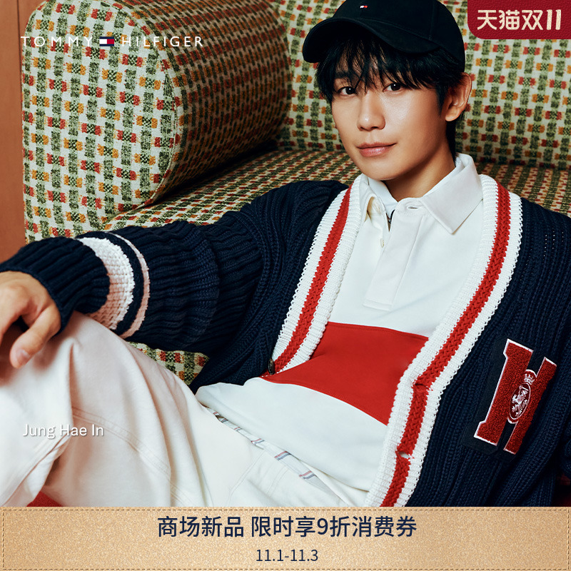 Tommy男装美式复古撞色POLO卫衣