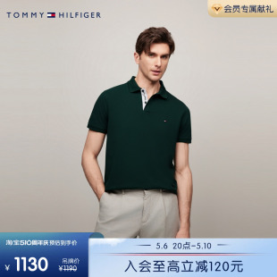 撞色门襟商务短袖 春夏男装 24新款 Tommy 34753 POLO衫 LOGO门襟