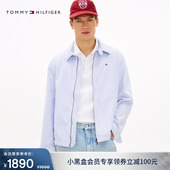 式 通勤复古纯棉细条纹衬衫 翻领单夹克外套 男装 Tommy26春夏新款