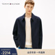 Tommy秋冬男女羊毛混纺商务休闲青年通勤拉链翻领行政大衣外套