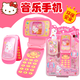 Hello 儿童音乐手机电话玩具 kitty凯蒂猫视像旋转电话KT50049