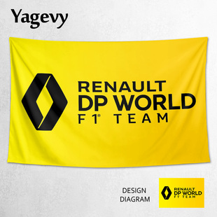 Renault雷诺F1车队里卡多周边定制装饰海报背景布挂布墙布挂毯