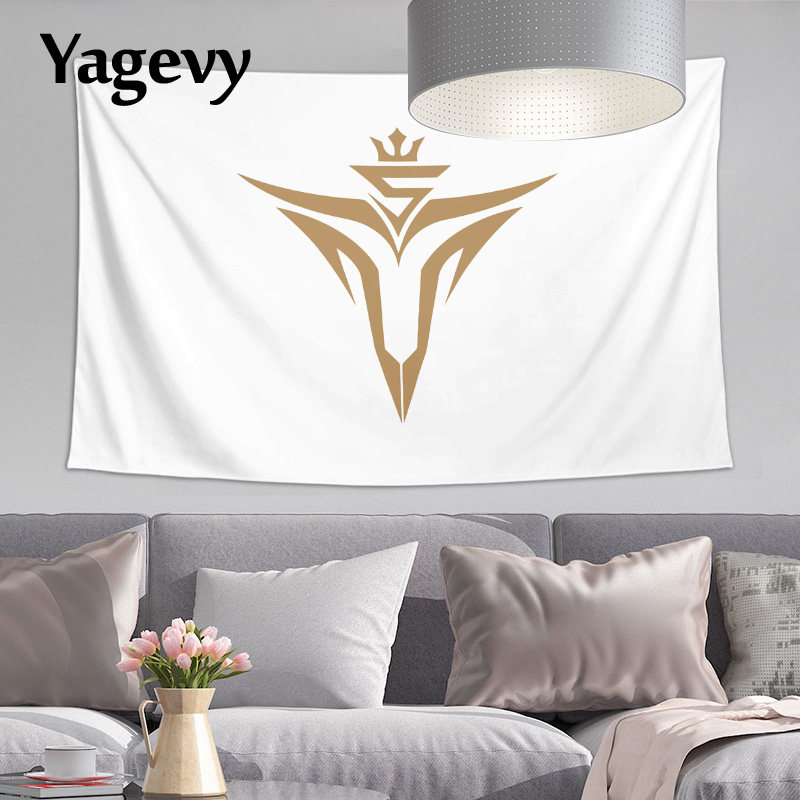 V5战队应援旗帜电竞游戏背景布挂布墙布挂毯布艺周边主题装饰海报图片