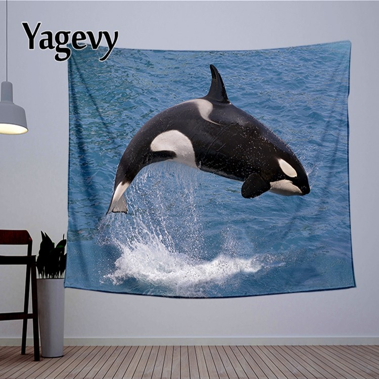 治愈系壁毯鲸鱼背景布ins挂布创意挂布民宿改造现代网红墙布挂毯,居家布艺,挂毯/壁毯,淘宝优惠券,粉丝福利购,淘宝优惠卷