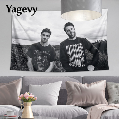 The Chainsmokers烟鬼乐队挂毯挂布电音节周边装饰背景布海报墙布