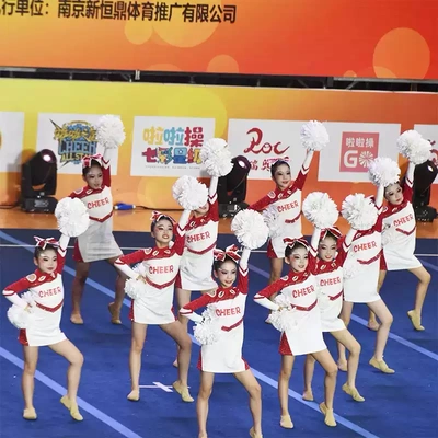 儿童啦啦操演出服中小学生啦啦队健美操运动会开幕式比赛表演服装