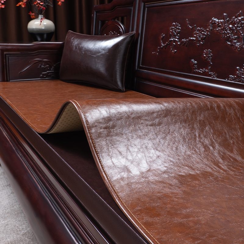 皮质沙发垫实木沙发坐垫中式红木座垫皮沙发专用套罩四季通用垫子