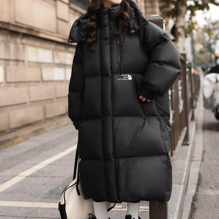 女童羽绒服冬季童装中大童棉袄中长款女孩加绒加厚冬装儿童面包服