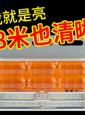 大货车边灯24V新款三排照地超亮防水半挂车led倒车灯行车灯转向灯