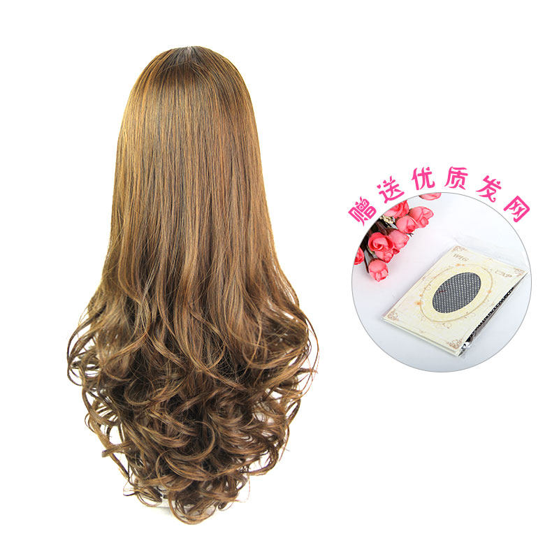 宫秀女士假发长卷发 蓬松 半头套梨花头 大波浪中分长发整顶假发