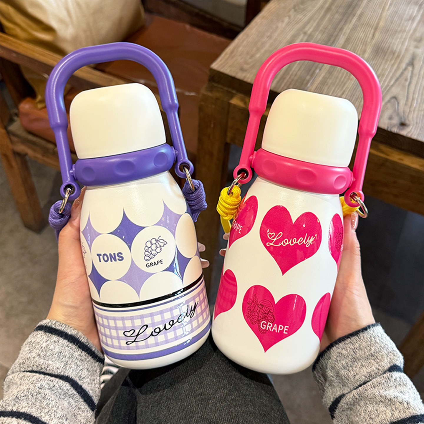 大容量保温杯女款高颜值吸管水杯