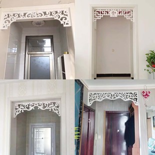 镂空门楣装 玄关隔断中式 饰门头客厅过道走廊横梁雕花遮挡PVC挂落