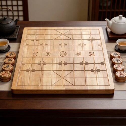 定制实木象棋棋盘中国象棋大号实木棋盘家用送礼高档木质棋桌定做
