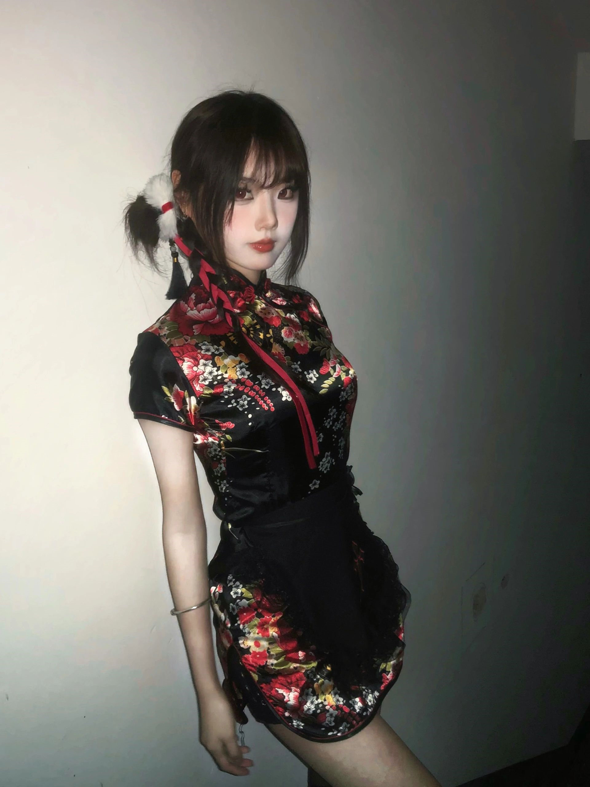 中华小厨娘日系软妹lolita女仆围裙cos服新中式旗袍连衣裙套装女