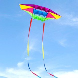 新款雷达大型微风易飞高档立体3D潍坊成人特大长尾巴滑翔机风筝