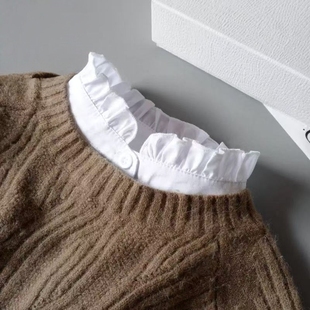 毛衣叠穿内搭神器配羊毛衫的假领子女士衬衣假领子棉百搭木耳边立